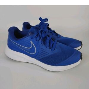 Nike Youth Blue Mesh Lace-Up Sneakers
